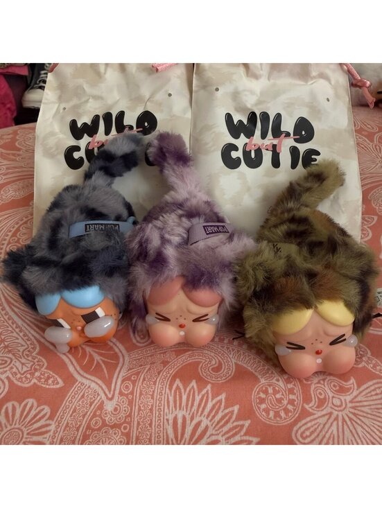 POP MART Other - Crybaby Wild But Cutie Vinyl Pendant Series Lot of 3 Neon Denim Camo